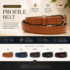 Cinturón de Cuero Premium para Hombre, Elegante y Formal con Hebilla de Níquel, para Oficina y Uso Casual - Product Image 4