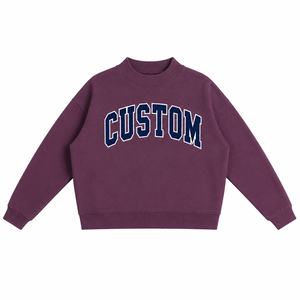 Sudadera de cuello alto sin forro, de secado rápido, estilo casual, mezcla de poliéster de la mejor calidad, de gran tamaño, para chicas. - Product Image 1