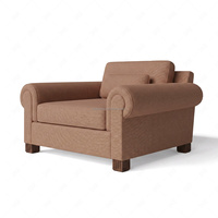 Fauteuil individuel moderne en tissu Sageliving, mobilier de luxe pour salon, canapé rembourré en mousse haute densité, personnalisable pour la maison et l'hôtel