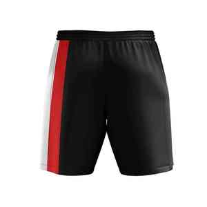 Men's <b>Black</b> Red White Solid Casual Sport Shorts <b>High</b> <b>Waist</b> Drawstring Closure Quick Dry Breathable Eco-Friendly Canvas - Product Image 3