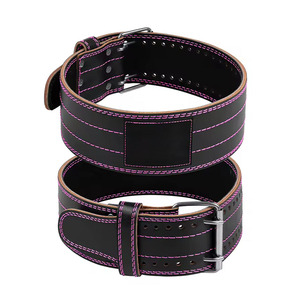 Adjustable Breathable 13mm Leather <b>Weight</b> Lifting <b>Belt</b> Professional Protection for Body Building Strength <b>Training</b> Unisex Buckle - Product Image 5