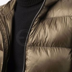 Veste matelassée pour homme 100% polyester, col montant à capuche, respirante, prix de gros - Product Image 5