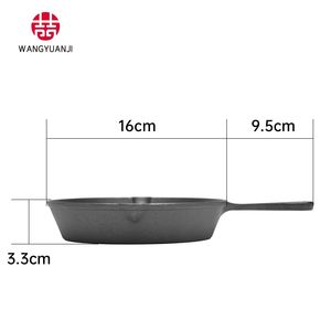 WANGYUANJI Padella in Ghisa da 6,3 Pollici, Antiaderente, con Manico, Multifunzionale per Uso Domestico e Campeggio - Product Image 2