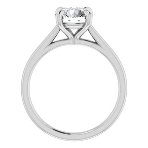 Classic Round Brillant Cut Moissanite Engagement <b>Ring</b> in 925 Sterling <b>Silver</b> Minimalist <b>Solitaire</b> <b>Ring</b> - Product Image 6