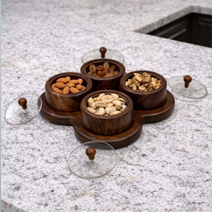 Caja de madera de alta calidad para dulces y frutos secos con tapa, bandeja de madera para frutos secos, la más vendida. - Product Image 1