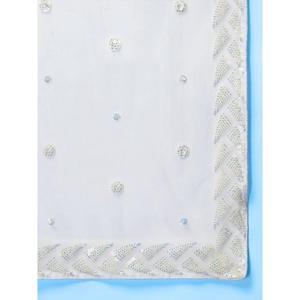 Exquisite White Sequins <b>Net</b> Sangeet Wear Lehenga Choli With <b>Dupatta</b> - Product Image 1
