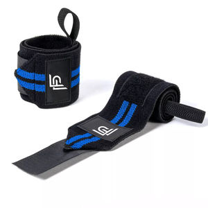 Muñequeras de Alta Calidad con Doble Línea Azul, Soporte Premium para Levantamiento de Pesas, Muñequeras Elásticas Ajustables para Powerlifting - Product Image 2
