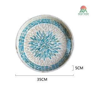 Nouveau design, plateau rond de luxe décoratif pour la table, pour les collations, les fruits, les aliments, en forme de coquillage - Product Image 2