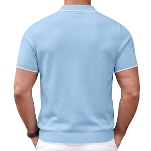 Nouvelle chemise tricotée pour homme, décontractée, respirante, à manches courtes, style hip-hop, personnalisable, prix abordable, vente en gros, OEM sur mesure - Product Image 3