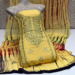 Salwar Kameez traditionnel pour femmes, de qualité supérieure, avec broderies et dupatta coloré, pour tenue décontractée et fêtes/mariages - Product Image 6