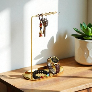 ที่วางเครื่องประดับอเนกประสงค์พร้อมแผงสำหรับต่างหู แท่งแขวนสร้อยคอ ตะขอเกี่ยวกำไลข้อมือ ดีไซน์สองช่อง ฐานมั่นคง ใช้จัดเก็บเครื่องประดับบนโต๊ะเครื่องแป้ง - Product Image 6