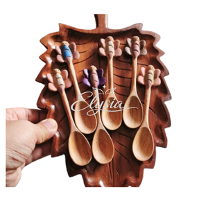 Wood Custom Butterfly Spoon Handmade Wooden Spoon Natural Kitchen Decoration Coffee Tea Dessert Spoon <b>Gift</b> Cute <b>Bee</b> Spoon - Product Image 1