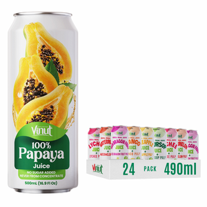 Pour VINUT Vietnam 500ml Boisson de jus de fruits et de légumes sans sucre avec pulpe 100% Organic Private Label Échantillon gratuit OEM disponible - Product Image 1