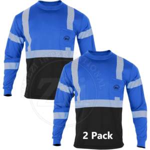 Camisa de Trabajo de Seguridad Transpirable de Alta Visibilidad ANSI Clase 1 FR de Manga Larga Verde con Luz LED Intermitente, Impermeable, de Algodón, con Logotipo Personalizado, Nueva ZUNEZI 2025 - Product Image 1