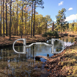 Bocado de alambre trenzado de acero inoxidable para caballos, tipo media cuchara, con boca suave, modelo TFS-MOTS-05 - Product Image 2