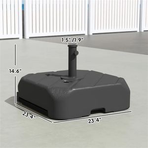 Base per Ombrellone da Terrazzo Nera, Accessorio Elegante per Ombrelloni e Basi da Patio - Product Image 5