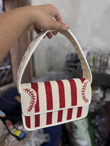 Femmes indiennes Style bohème coton grande capacité à la main perlé soirée Shopping pochettes Boho Style Messenger sacs - Product Image 3