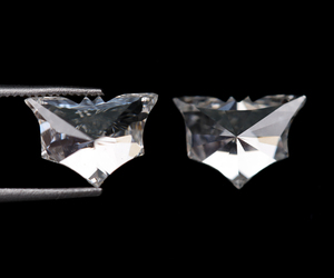 OM GEMS - Par de diamantes cultivados en laboratorio, corte personalizado de 3.08 CT, CVD/HPHT, corte de murciélago, VVS-VS, perforados con láser, sueltos, para joyería - Product Image 4