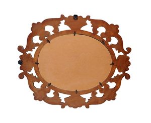 Handcrafted Oval Floral Carved Wooden <b>Wall</b> <b>Mirror</b> Decorative Vintage Accent <b>Mirror</b> for Home Decor - Product Image 3