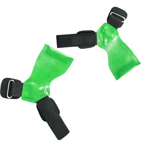 Poignées de main en caoutchouc vert réglables avec boucles métalliques antidérapantes, couleur et taille personnalisées pour l'entraînement sportif - Product Image 4