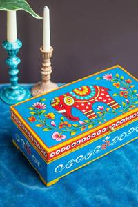 Caja de Madera Ecológica Hecha a Mano con Decoración Pintada a Mano, Organizador para Joyas y Regalos, Diseño Personalizado - Product Image 1