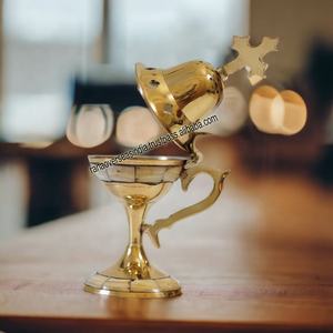 Quemador de Incienso de Latón de Lujo Premium al por Mayor, Diseño de Madreperla, Duradero, 13x18cm, Decoración para el Hogar y la Oficina, Incienso Indio Ortodoxo - Product Image 3