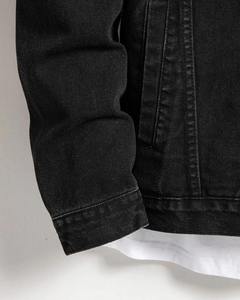 <b>Custom</b> <b>Denim</b> <b>Jacket</b> Men Designer Casual Wool Stand Collar Embroidery Single Button Closure OEM Quilted Winter <b>Jacket</b> 2026 - Product Image 5
