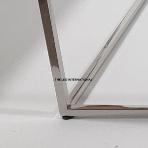 Mesa de Centro de Vidrio de Lujo Nórdico, Moderna y Sencilla, con Base de Metal Plateado, Muebles para Sala de Estar, Cocina y Hogar - Product Image 5