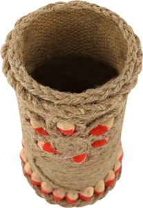 Jute Red <b>Small</b> Flower <b>Vase</b> Decorative Handmade Durable Eco-Friendly Tabletop <b>Vase</b> for Living Room Bedroom Office Modern Home - Product Image 6