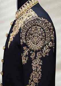 Salwar Kameez de Lujo para Novio, Estilo Indio Pakistaní, con Bordado Intenso, Traje Tradicional Étnico para Boda Real - Product Image 2