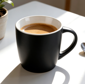 Taza de Café de Cerámica Negra Mate Personalizada <span class=keywords><strong>con</strong></span> su Logotipo, Diseño, <span class=keywords><strong>Foto</strong></span> o Patrón, Impresión Bajo Demanda <span class=keywords><strong>con</strong></span> Tecnología EffiPrint - Product Image 3