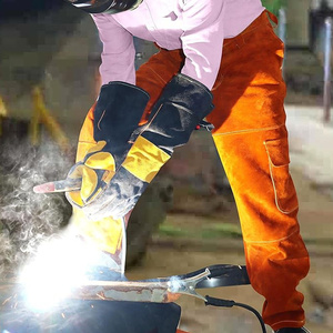Heavy Duty Cowhide <b>Split</b> Leather Welding Pants Flame and Heat Resistance for Industrial Safety Firefighting Leg Protection - Product Image 2
