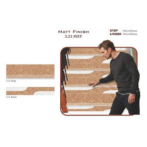 10mm/20mm Thick Matte Finish GVT Porcelain <b>Step</b> Riser Tiles 1000x300mm & 1000x200mm Non-Slip Outdoor Stair Treads for Export - Product Image 2