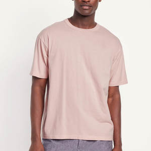 Camisetas de Algodón para Hombre, Unisex, Manga Corta, Cuello Redondo, Holgadas, Básicas, Deportivas, de Algodón, Casuales de Verano, Ajuste Holgado, Lisas - Product Image 4