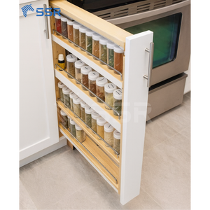 SSR Modern Base Cabinet 3 Drawer Wall Mount <b>Kitchen</b> <b>Storage</b> <b>Unit</b> Rectangular Lacquered Painted Wood Cabinet - Product Image 3