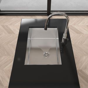 Lavello da Cucina Moderno a Vasca Singola 68,5 cm x 48,3 cm, Multifunzionale in Acciaio Inox S304, Kit Workstation Sottopiano Fatto a Mano - Product Image 4