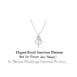 Elegant Royal American Platinum <b>Set</b> for Women Diamond Pendant <b>Necklace</b> Matching <b>Earrings</b> for Parties Weddings Festivals Perfect - Product Image 2