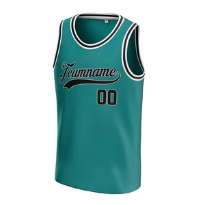 เสื้อบาสเก็ตบอลสไตล์สตรีทแบบกำหนดเอง ออกแบบโลโก้ เสื้อตาข่ายสีดำเปล่า - Product Image 2