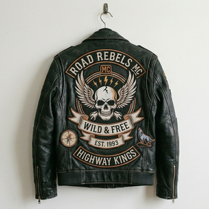 European and American Men's PU <b>Jacket</b> for Men Teenagers Standing Collar <b>Punk</b> Leather <b>Jacket</b> for Men - Product Image 4
