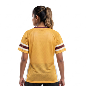 Women's V-Neck Short Sleeve Lacrosse Jersey Printed Sublimated Customizable OEM Service High Quality Wholesale - Product Image 2