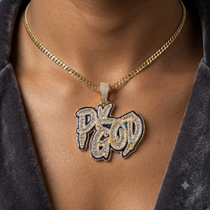 Colgante de Lujo para Hombre, Plata 925 Bañada en Oro, con Moissanita y Diamantes, Placa con Nombre Personalizada, Estilo Hip Hop Bling, con Esmalte y Dijes - Product Image 2