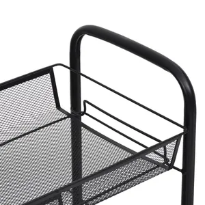 Chariot de service moderne en métal fait main, chariot de restaurant en fer forgé de qualité supérieure, plaqué, sûr, Zahid Exports - Product Image 4