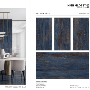 Azulejo de Porcelana Moderno de Alto Brillo, Formato Grande 600x1200, Superficie Pulida Premium, para Paredes y Pisos, Uso en Interiores y Exteriores - Product Image 1