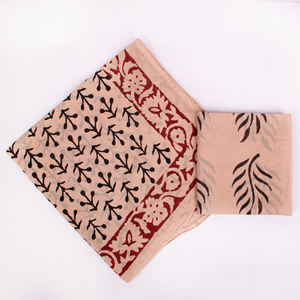 Cache-tête indien vintage, écologique, fait main, en coton de luxe, carré, style bohème, bandana, imprimé Bagaru, unisexe, foulard de cou de voyage - Product Image 2