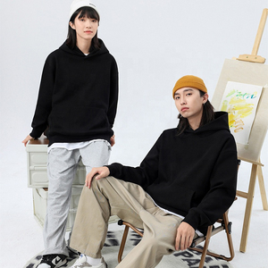 Sweat-shirts à capuche pour hommes en molleton épais 400 g/m² de haute qualité, coupe oversize, avec logo personnalisé, OEM, style streetwear, 100 % coton, anti-rétrécissement, collection automne - Product Image 3