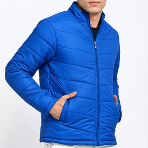 Chaqueta Acolchada con Capucha para Hombre, Color Azul Rey, Poliéster, Resistente al Viento, Secado Rápido, Cierre de Cremallera, Estilo Casual para Invierno, Cuello Alto - Product Image 6