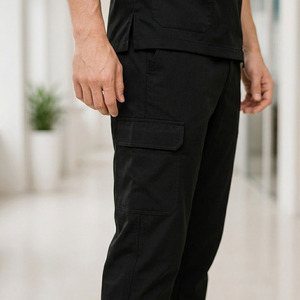 Conjunto de Uniformes Médicos de Bambú Unisex con Cuello en V, Transpirables, Ecológicos, de Poliéster y Spandex para Enfermeros y Doctores - Product Image 3
