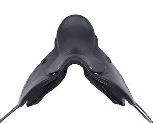Silla de Doma Inglesa de Cuero Negro con Estructura de Madera, Herrajes Niquelados, Correas de Estribo Ajustables, Equipo de Equitación Cómodo - Product Image 3