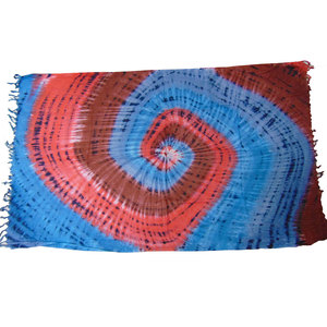 Tie Dye Psychedelic Art <b>Sarong</b> Bohemian Cotton Viscose Rayon Women's Pareo Customized Design Beach Cover Summer Traditional - Product Image 6