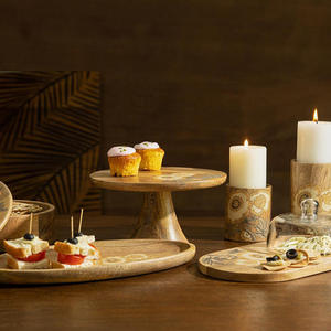 Support à gâteau en bois naturel, fait main, écologique, directement de l'usine, pour les commandes en gros, les boulangeries, les restaurants, les hôtels, les événements - Product Image 3